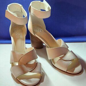 Vince Camuto heeled sandals sz 8.5 M white NWOB
